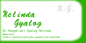 melinda gyalog business card